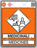 Cartello adesivo cm 30x20 medicinali medicinesgestione dei rifiuti - norma uni 11686