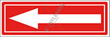 Cartello adesivo cm 40x20 fondo rosso freccia bianca segnaletica per pavimento con trattamento antiscivolo