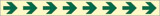 Cartello adesivo luminescente cm 98x4,8 verde indicazione di direzione e del corrimano - con antiscivolo
