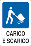 Cartello alluminio cm 30x20 carico e scarico