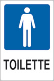 Cartello adesivo cm 18x12 toilette uomini