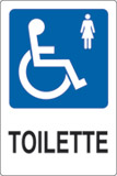 Cartello adesivo cm 18x12 toilette disabili donne