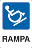 Cartello alluminio cm 30x20 rampa disabili