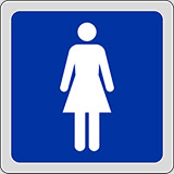 Cartello adesivo cm 16x16 toilette donne