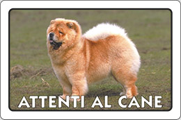 Cartello alluminio cm 30x20 attenti al cane