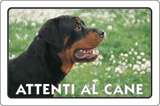 Cartello alluminio cm 30x20 attenti al cane