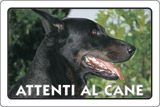 Cartello alluminio cm 30x20 attenti al cane