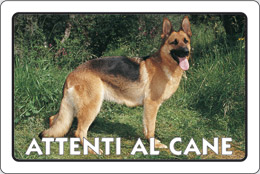 Cartello alluminio cm 30x20 attenti al cane