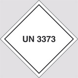 Cartello adesivo cm 10x10 pericolo della classe 62 materia biologica, categoria b un 3373