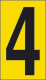 Cartello adesivo cm 2,4x1,6 n° 30 4 fondo giallo numero nero