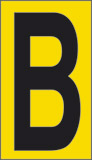 Cartello adesivo cm 6x3,4 n° 10 b fondo giallo lettera nera
