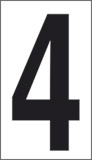 Cartello adesivo cm 2,4x1,6 n° 30 4 fondo bianco numero nero