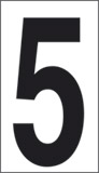 Cartello adesivo cm 2,4x1,6 n° 30 5 fondo bianco numero nero