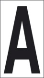 Cartello adesivo cm 10x5,6 a fondo bianco lettera nera