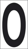 Cartello adesivo cm 10x5,6 o fondo bianco lettera nera