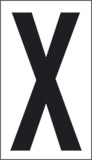 Cartello adesivo cm 10x5,6 x fondo bianco lettera nera