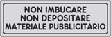 Cartello adesivo cm 15x5 non imbucare non depositare materiale pubblicitario