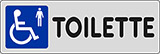 Cartello adesivo cm 15x5 toilette disabili uomini