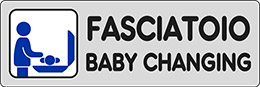 Cartello adesivo cm 15x5 fasciatoio baby changing