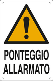 Cartello polionda cm 60x40 ponteggio allarmato