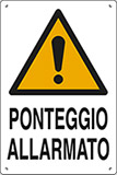 Cartello polionda cm 60x40 ponteggio allarmato