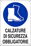 Cartello polionda cm 60x40 calzature di sicurezza obbligatorie