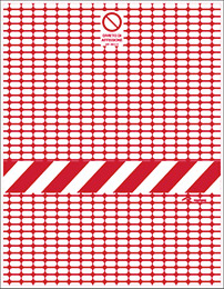 Cartello polionda cm 180x98 recinplast con divieto di affissione bianco - rosso