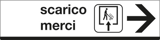cartello scarico merci