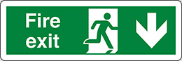 Adesivo cm 30x10 fire exit