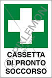 Cartello adesivo cm 18x12 cassetta di pronto soccorso