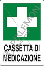 Cartello alluminio cm 30x20 cassetta di medicazione