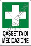 Cartello alluminio cm 31x25 cassetta di medicazione