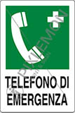 Cartello alluminio cm 50x35 telefono di emergenza