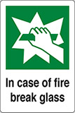 Adesivo cm 30x20 in case of fire break glass