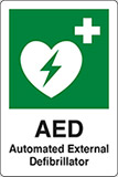 Adesivo cm 30x20 aed automated external defibrillator