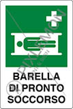 Cartello alluminio cm 30x20 barella di pronto soccorso