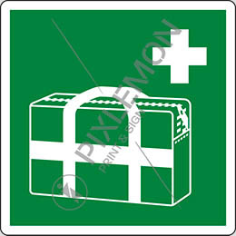 Cartello alluminio cm 35x35 borsa medica di emergenza - medical grab bag