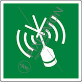 Cartello alluminio cm 12x12 radiofaro di emergenza per indicare la posizione - emergency position indicating radio beacon