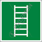 Cartello alluminio cm 12x12 scala di emergenza - escape ladder