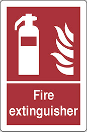 Adesivo cm 40x30 fire extinguisher