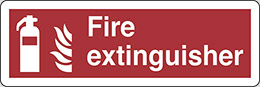 Adesivo cm 30x10 fire extinguisher