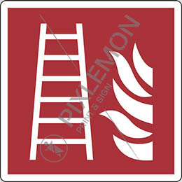 Cartello alluminio cm 15x15 scala antincendio - fire ladder