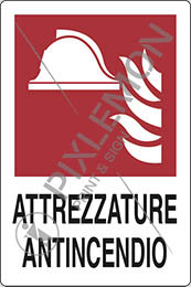 Cartello alluminio cm 30x20 attrezzature antincendio