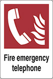 Adesivo cm 30x20 fire emergency telephone