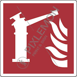 Cartello alluminio cm 50x50 idrante/monitore antincendio - fire monitor