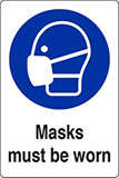 Adesivo cm 30x20 masks must be worn