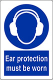 Adesivo cm 30x20 ear protection must be worn