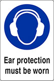 Adesivo cm 30x20 ear protection must be worn