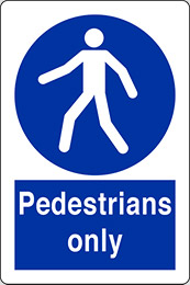 Adesivo cm 30x20 pedestrians only