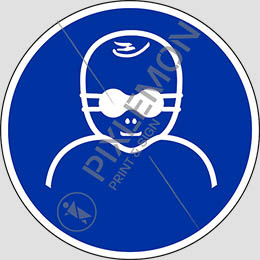 Cartello adesivo diametro cm 30 protect infants eyes with opaque eye protection